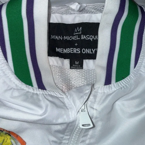 Jean-Michel Basquiat x Members Only white bomber jacket Size M - Picture 2 of 6